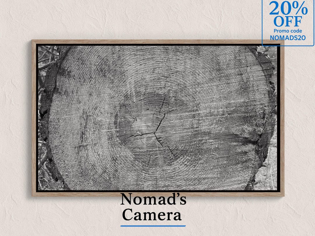 Log Print Design Black and White Log Print: Rustic Woodland Photo Art (digital Download ...