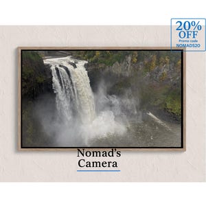 Snoqualmie Falls im Herbst Fotografie Druck, Farbe Wasserfall Szene mit Herbstlaub, Natur Wandkunst im pazifischen Nordwesten | Druckbares Land 83