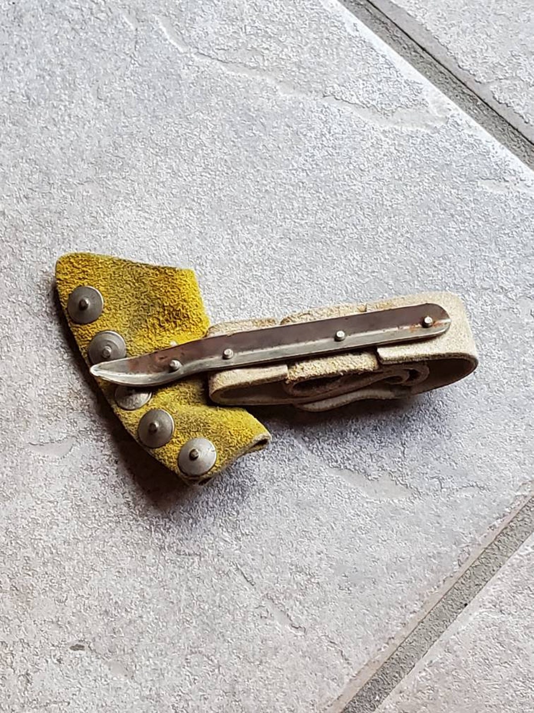 Vintage Corn Husking Peg Leather Metal Hand Tool Farmhouse Etsy