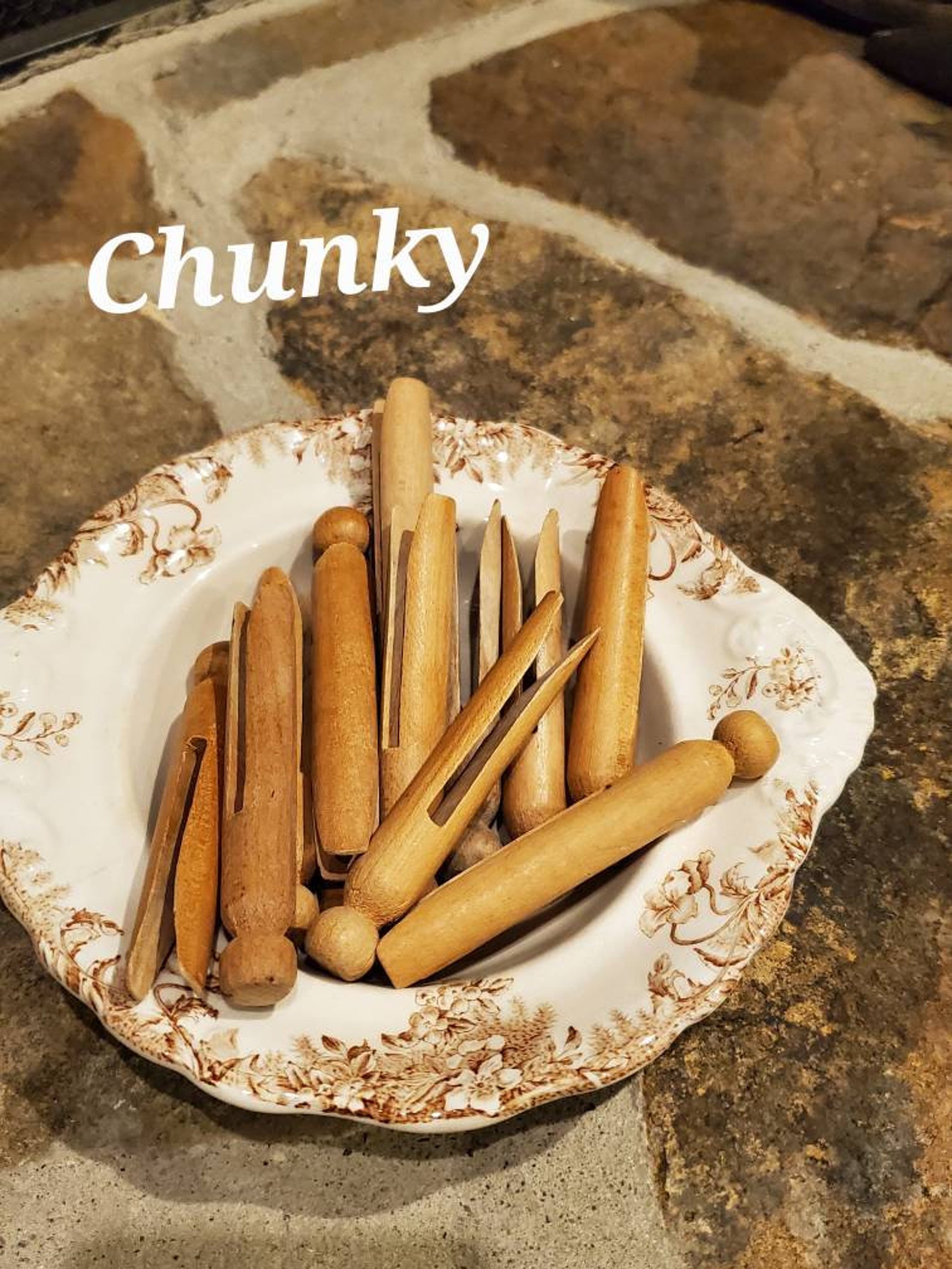Old Vintage Clothespins One Dozen Bowl Fillers Laundry - Etsy