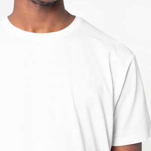 T-shirt blanc uni | T-shirt vierge 100 % coton | Pas de logo | Col ras du cou basique