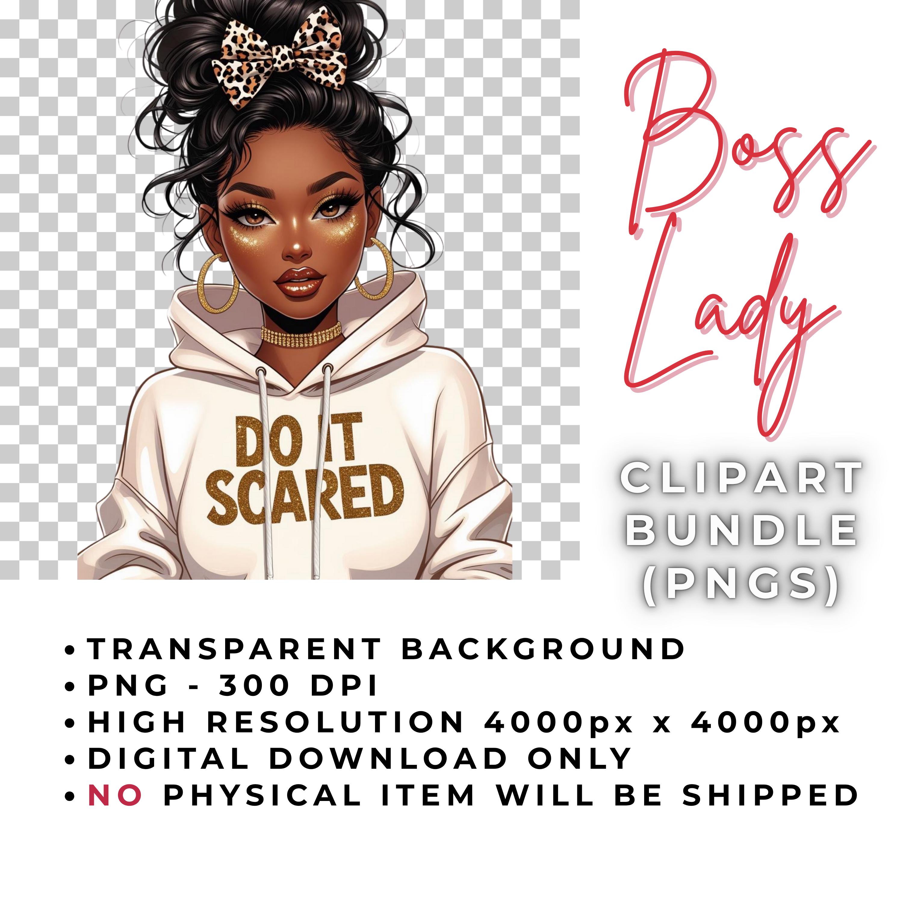 Boss Lady Clipart Bundle: Glam Fashion Pngs (digital Download 300 DPI ...