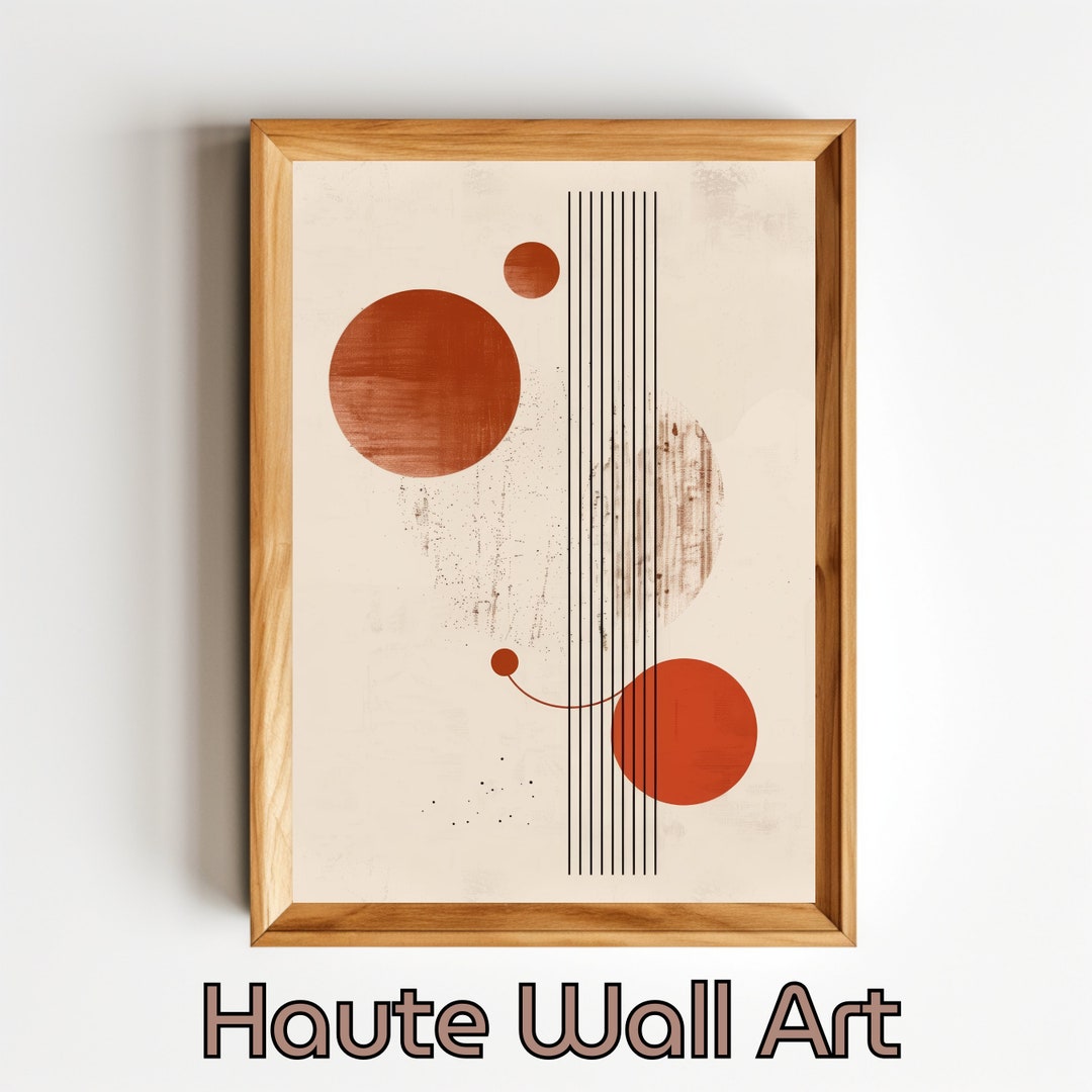 Boho Abstract, Mid Century Modern Home Decor, Botanical Line Art ...