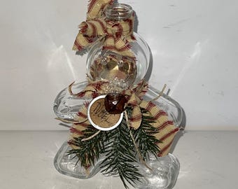 Gingerbread bottle, repurposed bottle, Gingerbread Christmas, gingerbread kitchen