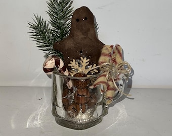 Gingerbread vintage creamer pitcher, Christmas gingerbread