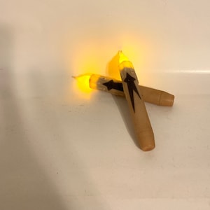 Crafting supply, Black star candles, timer taper candles, primitive tapers, Candles, primitive star tapers, set of 2, welcome lights