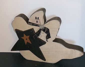 Halloween Ghost, ghost, wooden primitive ghost, farmhouse Halloween