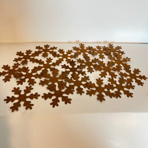 Crafting supply, rusty snowflakes, winter decor, Christmas decor, metal snowflakes, set of 20, primitive decor, country decor