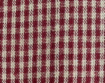 Crafting supply, 5 yards, homespun fabric, homespun fabric, craft supplies, doll material, curtain material, fabric, burgundy fabric, uncut