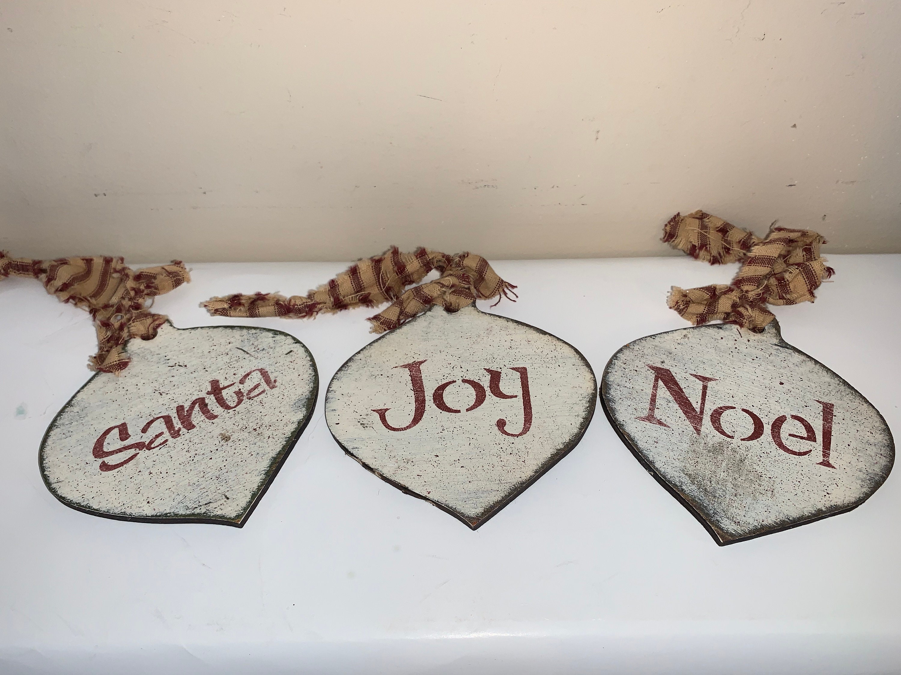 CLEARANCE...AS IS...Set of 3 Christmas Ornaments Etsy