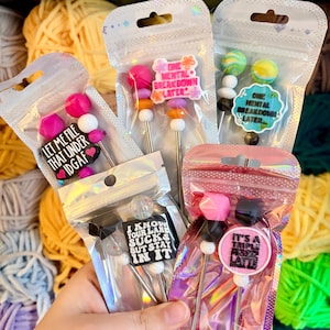 Gehäkeltes Paar Amigurumi Sticks, Nähstäbchen