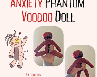 Patrón PDF del muñeco vudú fantasma de la ansiedad
