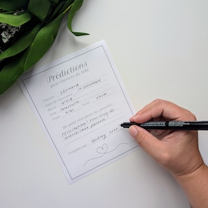 Carte pronostic baby shower, carte de prédiction de bébé, cartes conseils pour bébé, jeu de naissance bébé pour fête prénatale, imprimable.