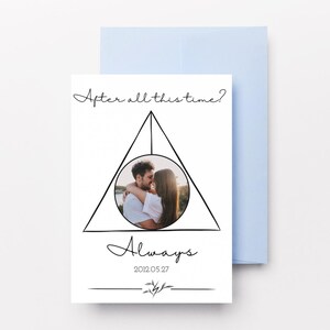 After all this time always card, Always Valentines Card, Love Cards Personalized, Personalize Engagement Card, Wizard Birthday Cards print