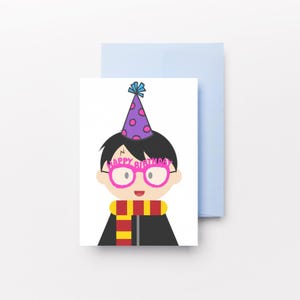 HP Birthday Card, Birthday Card Wizard, Magic Wizardry, Digital Birthday Card, Have A Magical Birthday, mugle card print, funny card gift