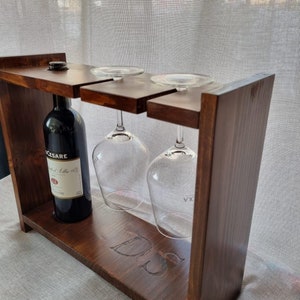 ESPOSITORE VINO, legno, fatto a mano, casa, negozio, decoro, cucina, sala, collezione, su misura, sotto, funzionale, vino, noce, regalo