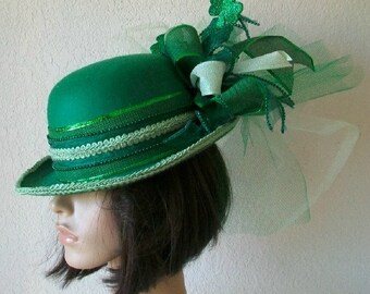 green bowler hat etsy