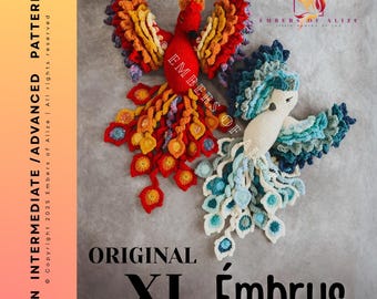 Émbrys the Phoenix (PDF) | LOW SEW Crochet Pattern | Digital Download