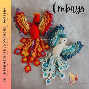Émbrys the Phoenix (PDF) | LOW SEW Crochet Pattern | Digital Download