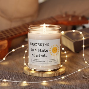 Gardening is a State of Mind Candle |Unique Gift for Gardeners, Garden Lover Decor, Patio Decor Birthday Gift For Gardener, Plant Lover Gift