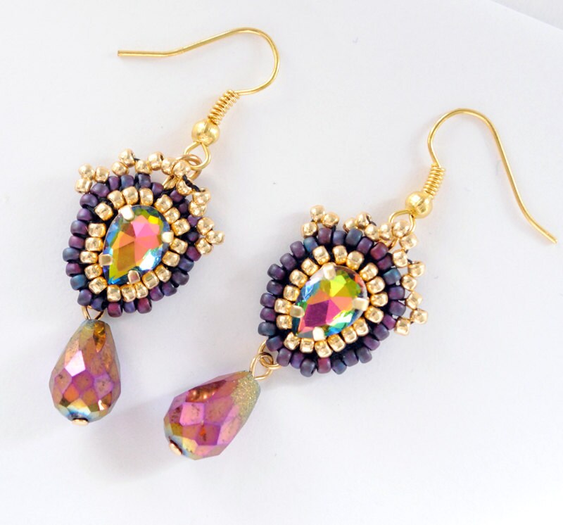 Queen Victoria. Earrings. Beaded Tutorial Etsy