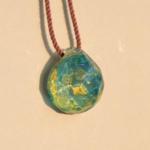Handmade Customized Name Ocean Pendant Necklace, Sea Wave Necklace, Glass Art, Romantic Gifts for Her, Special Gifts, Birthday Present