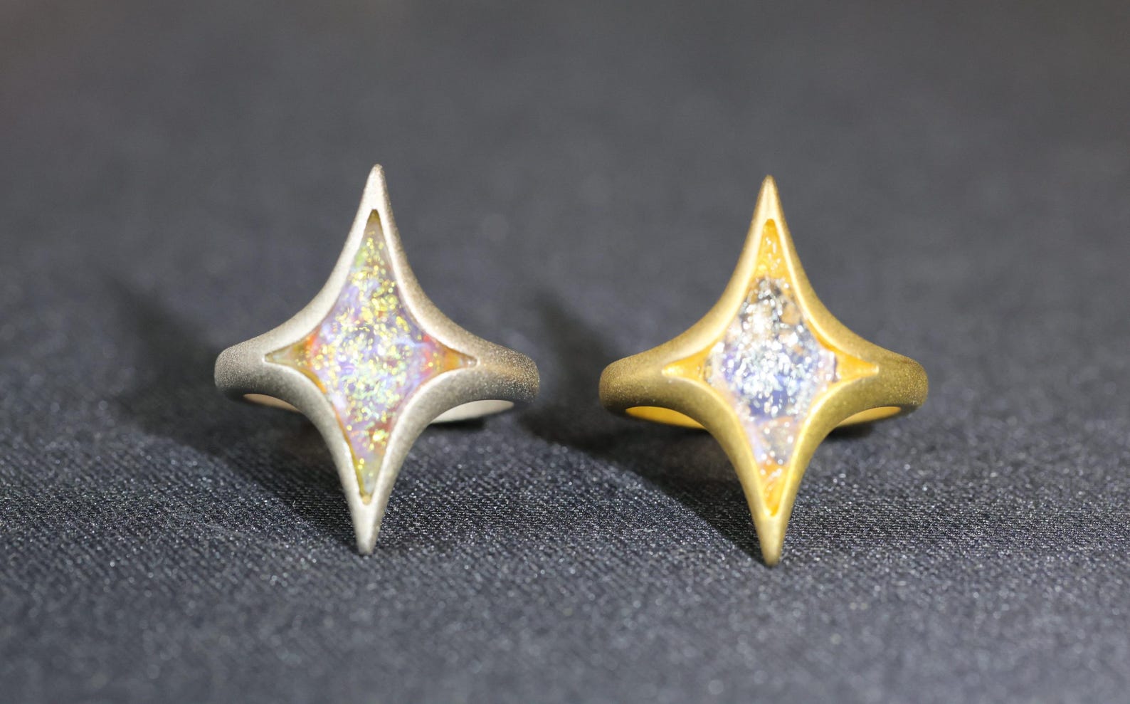 Handmade North Star Dreamland Ring, 925 Silver and Gold-plated Ring ...