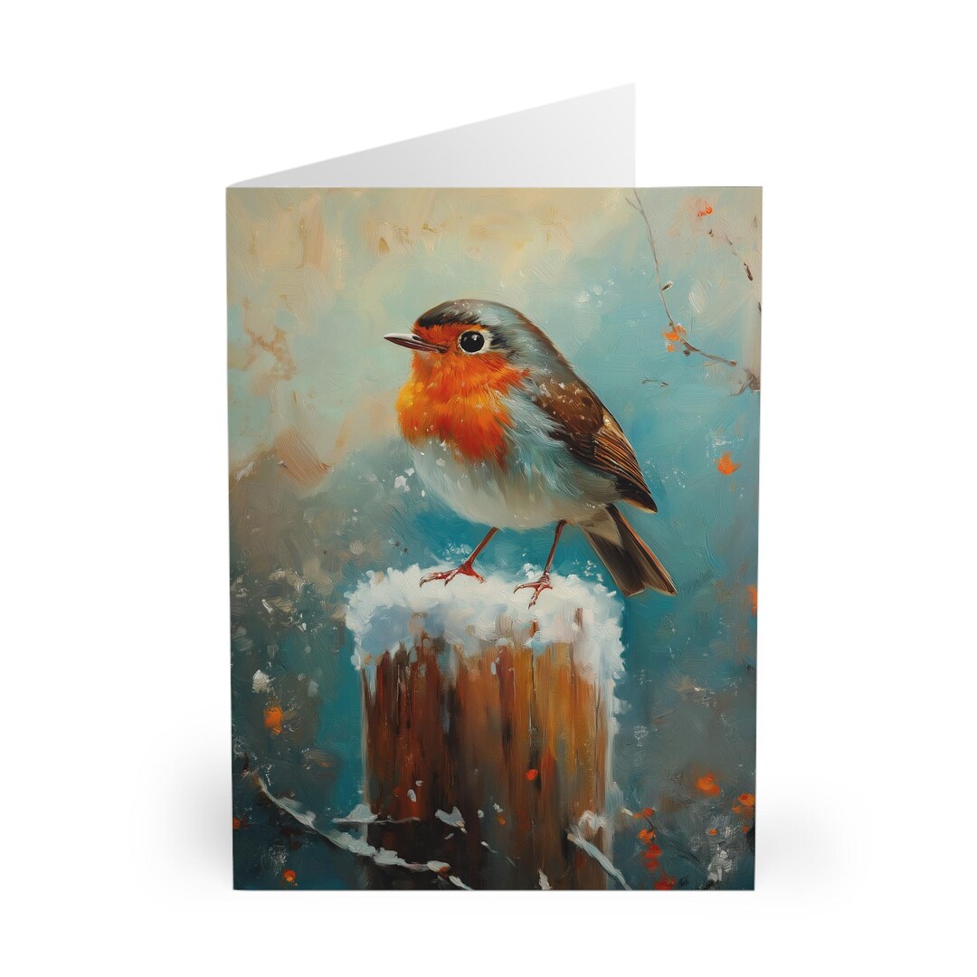Robin Christmas Card pack of 5 - Etsy