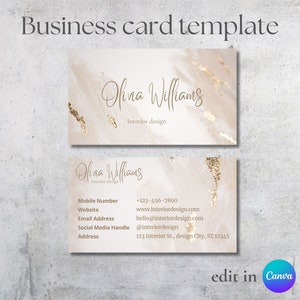 gold marble business card | modern design business card | chique design business card