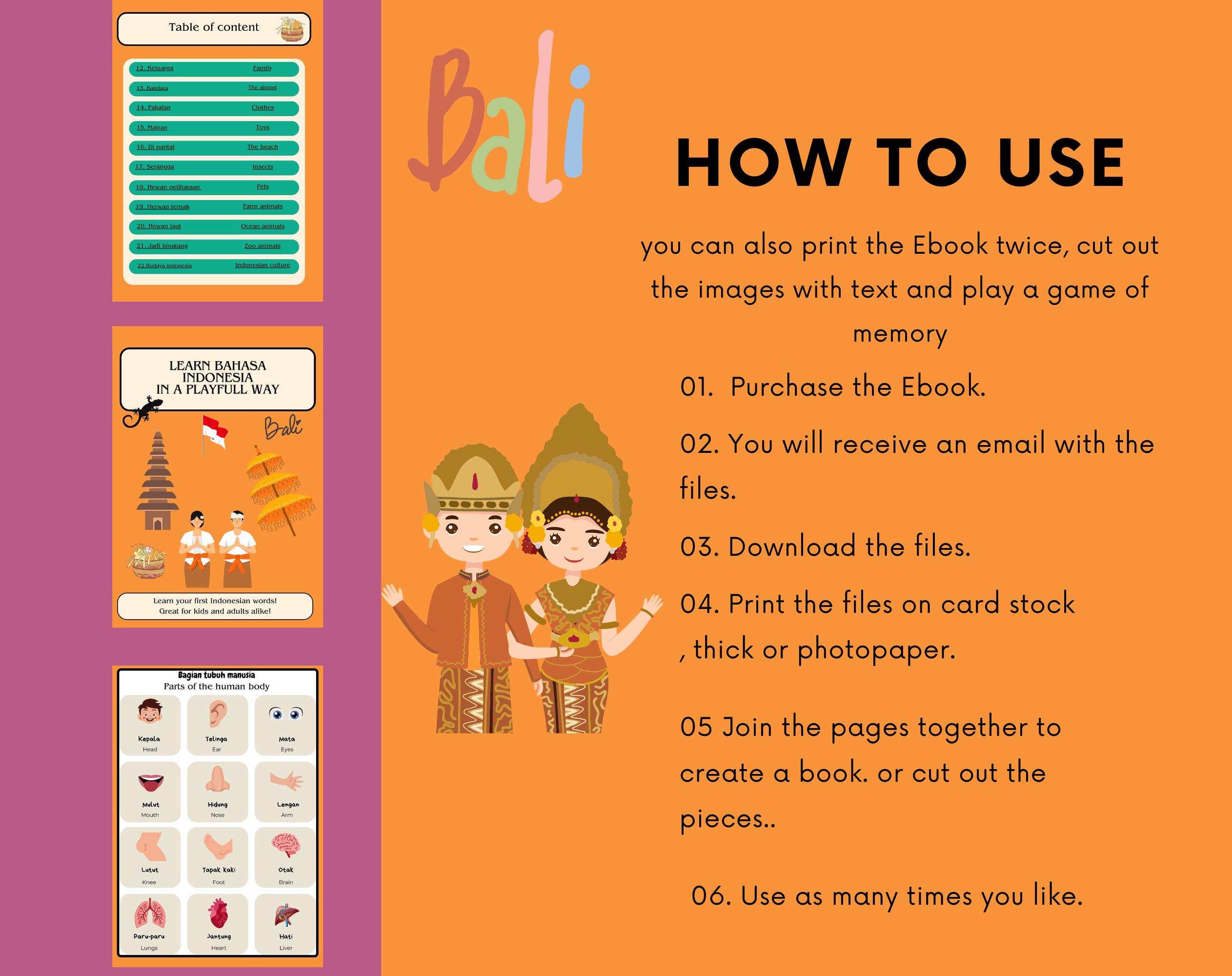 Learning Indonesian Guide Learning Indonesian Indonesian and French Digital Download Homeschool ...