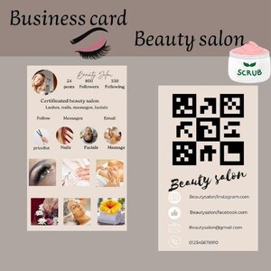Instagram Business Card | business card | instagram card | card | QR Code Business Card | QR Code for Social Media | DIY Canva Template