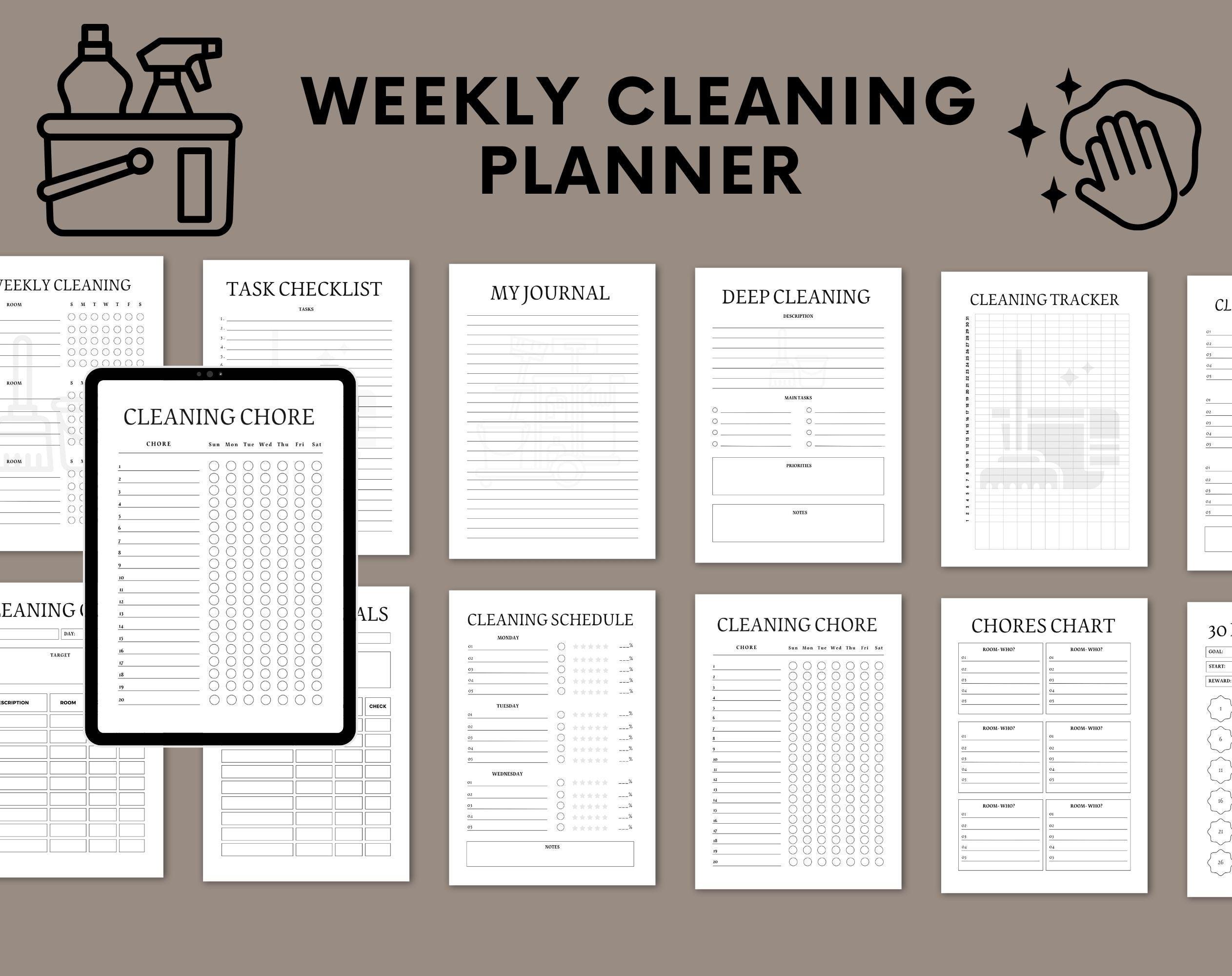 Cleaning Schedule | Weekly Cleaning Checklist | Cleaning Business | the ...