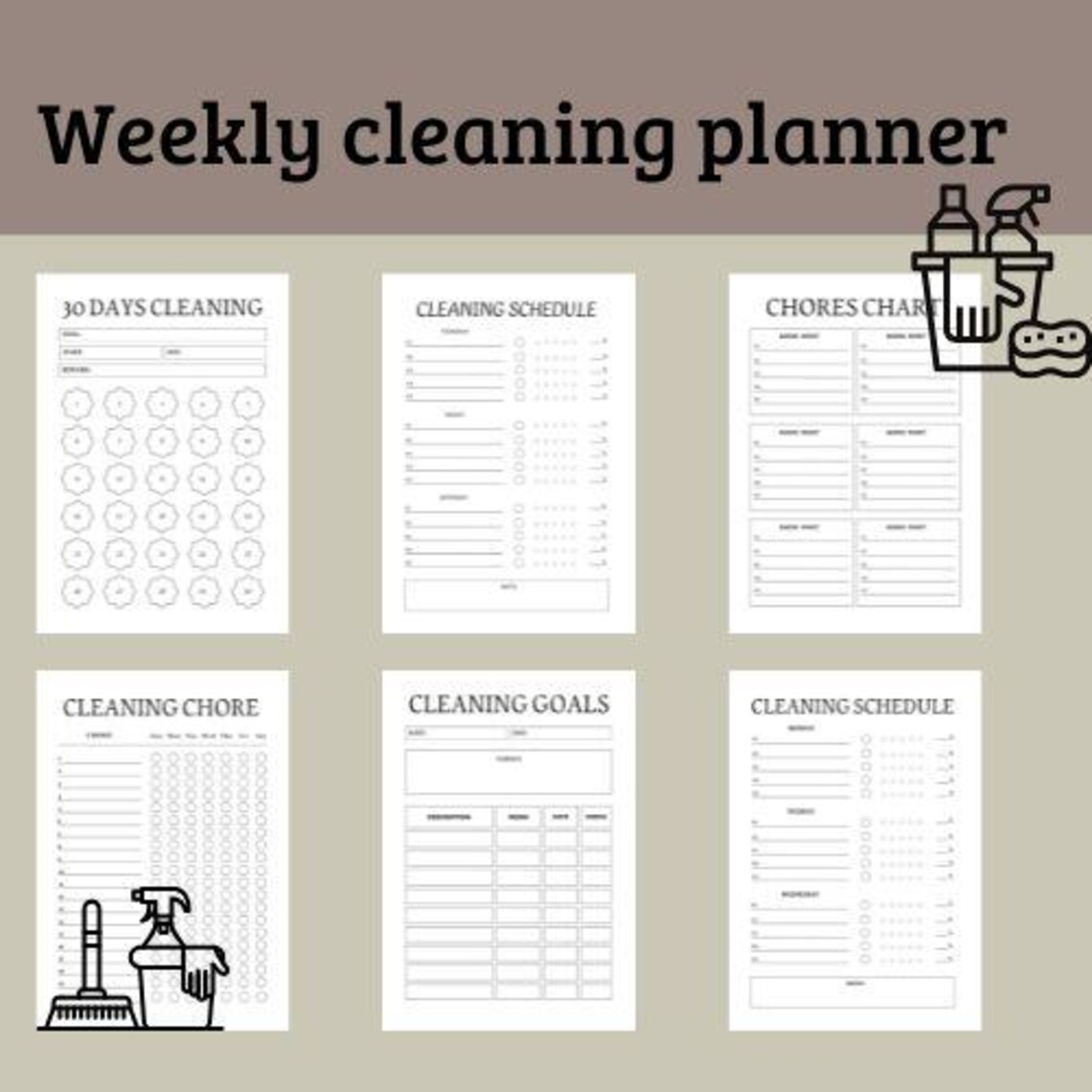 Cleaning Schedule | Weekly Cleaning Checklist | Cleaning Business | the ...