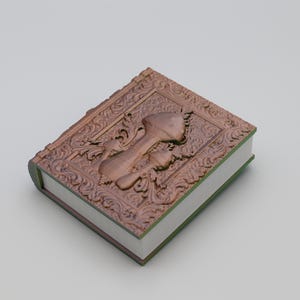 Livro Mushroom Tome. Dados, Cartas, Bandeja de Armazenamento Rolante, Cobre Azul Verde, Dungeons and Dragons, DnD, D&D, Jogo de RPG, Jogos de Cartas e Dados