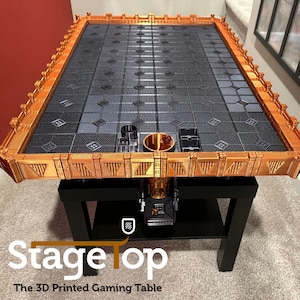 Mesa de juego modular configurable StageTop de ciencia ficción para mazmorras y dragones, juegos de rol, rompecabezas, juegos de mesa, guerra, cartas y más. Regalo.
