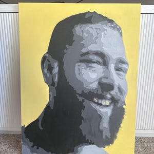 Toile peinte à la main originale de Post Malone