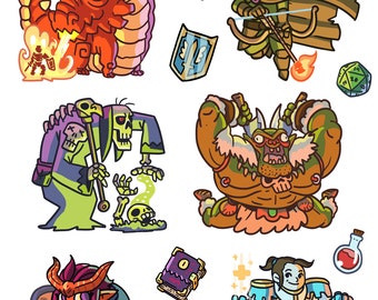 BATTLE BUDDIES (D&D stickers)