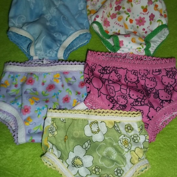 Set of 5 Panties / Doll Clothes and Accessories fits American Girl doll or Bitty Baby