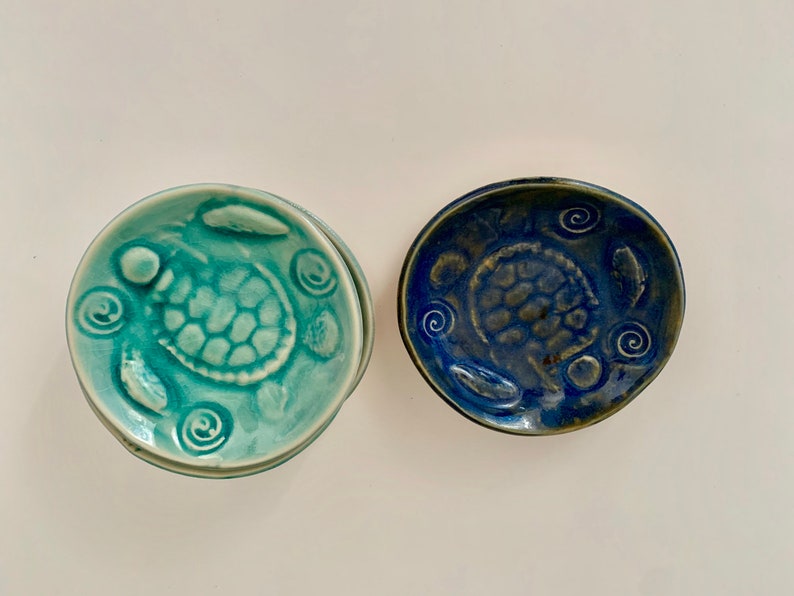Sea Turtle Soap Dish Nautical Pottery Aqua. Beach House Decor Etsy