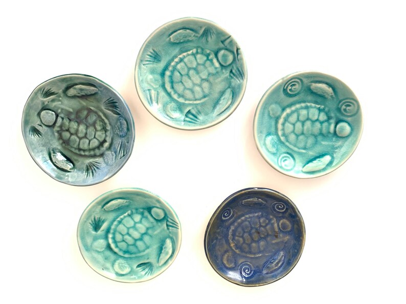 Sea Turtle Soap Dish Nautical Pottery Aqua. Beach House Decor Etsy