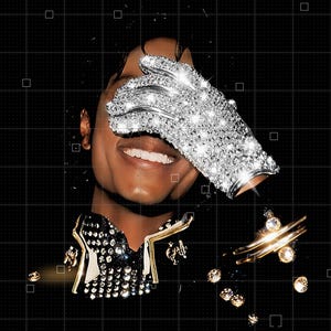 Michael Jackson T-shirtontwerp, King of Pop PNG, jaren 80 muzieklegende sublimatieontwerp, MJ digitale download voor T-shirt