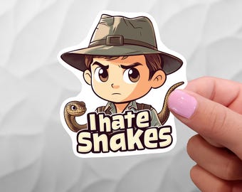 Indiana Jones - I Hate Snakes Sticker