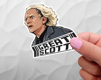 Doc Brown - Great Scott - Back to the Future Sticker