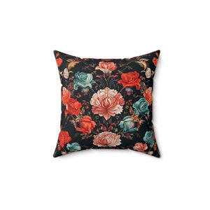 Red and Blue Dark Accent Pillow