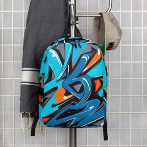 Sac à dos minimaliste graffiti années 90
