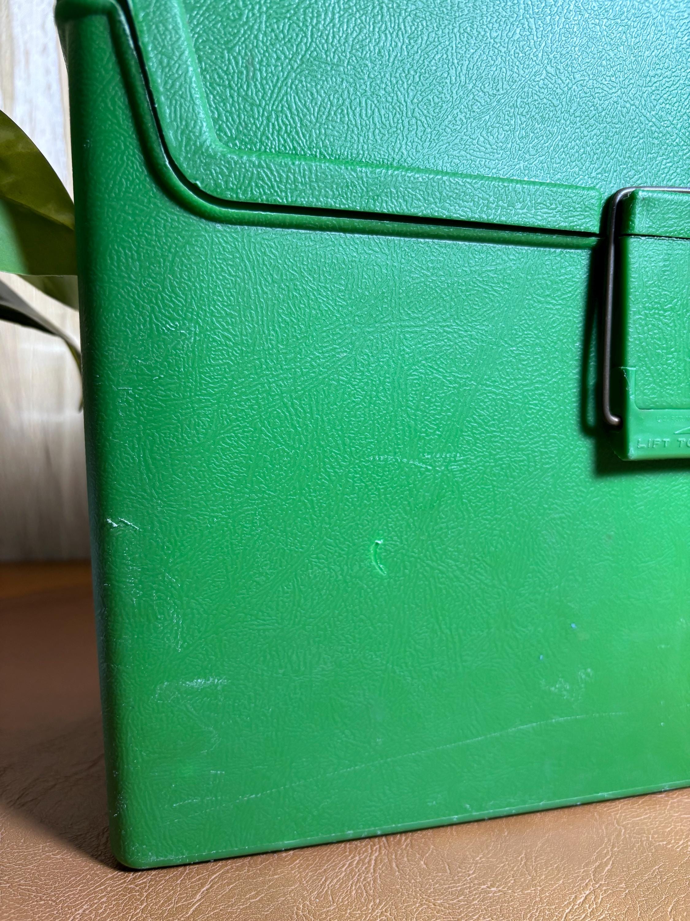 Vintage Plastic Letter File Folder Box With Handle Avocado Green 1972 ...