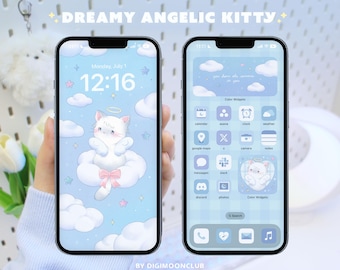 Coquette Dreamy Angelic Kitty Theme Pack for iOS / Android