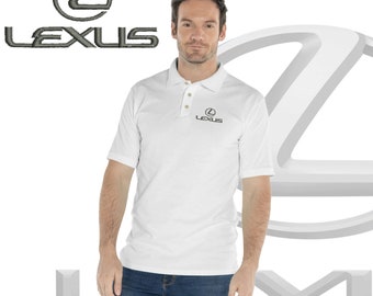 Polo Shirt Lexus Logo Short Sleeve Fitted Slim Fit Cotton Polyester 50/50