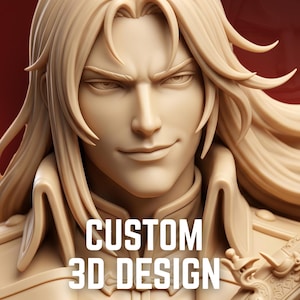 Custom 3D Character Model for 3D Printing | Custom STL File | DnD Miniature | Anime Figure | Action Figure | Character Sculpt |