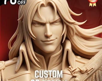 Custom 3D Character Model for 3D Printing | Custom STL File | DnD Miniature | Anime Figure | Action Figure | Character Sculpt |